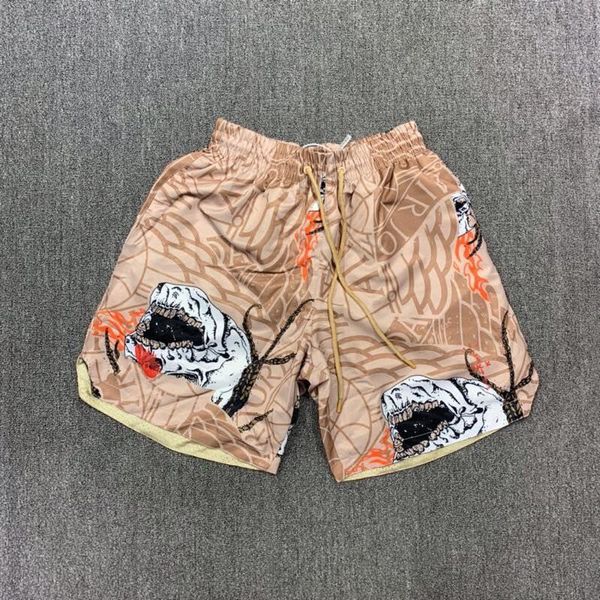 

men's shorts men women 1:1 oversize breechcloth breathable drawstring travis scocactus jack pool mesh, White;black