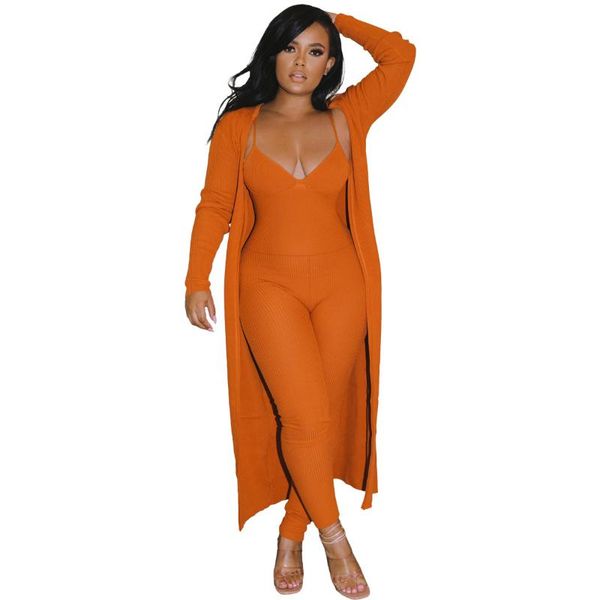 

women's two piece pants cardigan coat spaghetti strap romper fashion matching women 2 set casual autumn winter knit jumpsuit long sleev, White