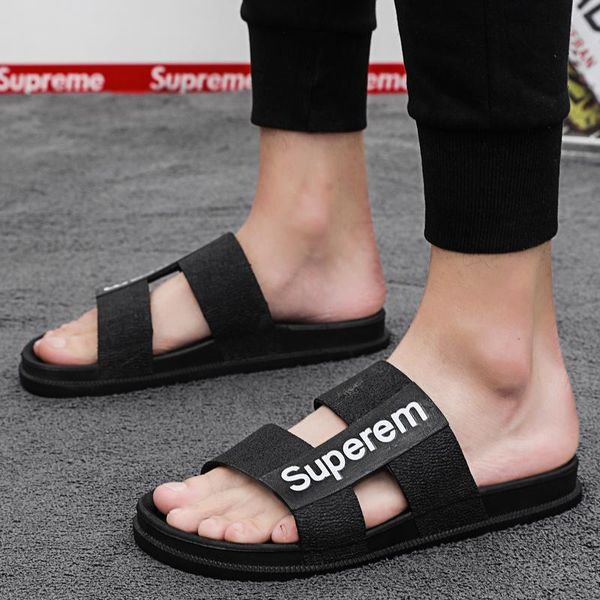 

slippers all-match casual shoes non-slip sandal youth fashion garden summer, Black