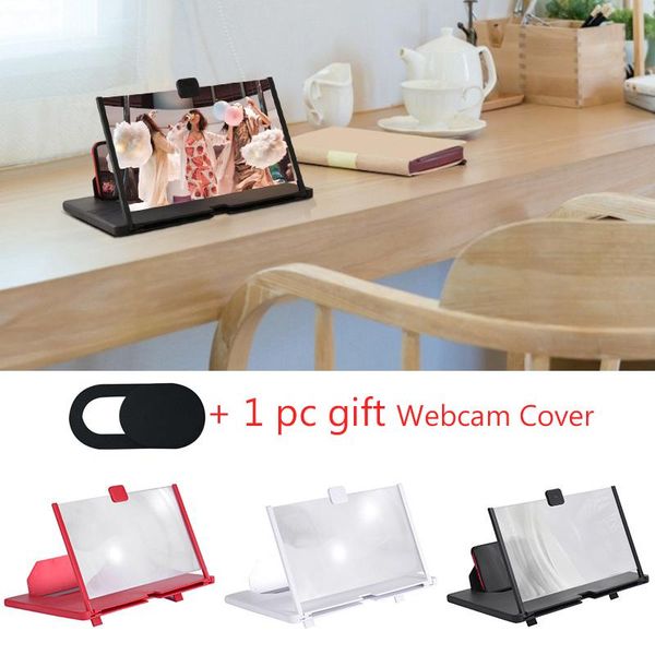 

cell phone mounts & holders 10 inch 3d mobile screen magnifier hd video stand bracket with movie game magnifying folding holder de
