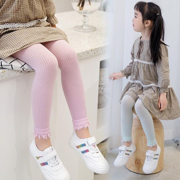 

trousers 1-4y born summer hollow small butterfly vertical striped lace nine-point infant girls pants slim breathable toddler leggings, Blue