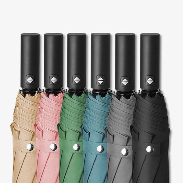 

umbrellas windproof automatic rain woman's japanese folding for men wind-resistant business anti uv umbrella sombrinha