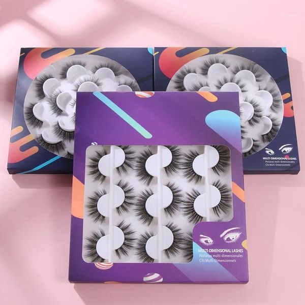 

10/12 pairs 3d mixed styles faux mink lashes natural long wispies little dramatic cruelty-false eyelashes eye makeup tools1