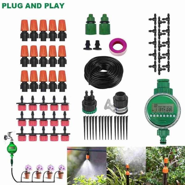

decorative flowers & wreaths 25m diy drip irrigation system automatic watering garden hose micro kits with adjustable drippers timer control