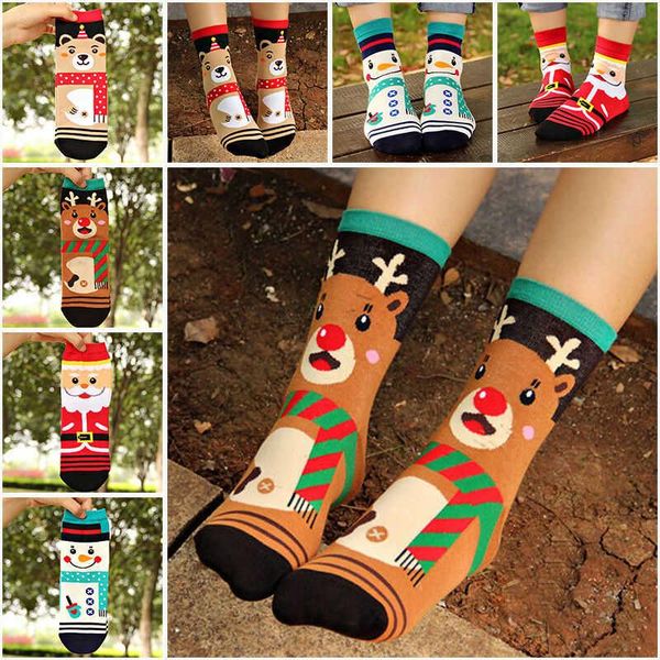 

men's socks boy santa xmas kids gift funny christmas girl claus women, Black
