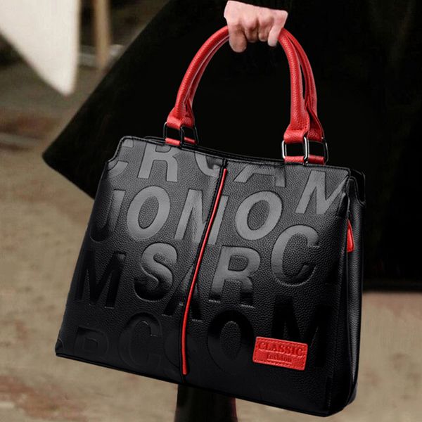 

2021 new ladies leather letter shoulder bag luxury handbag designer fashion large capacity cinderella princess