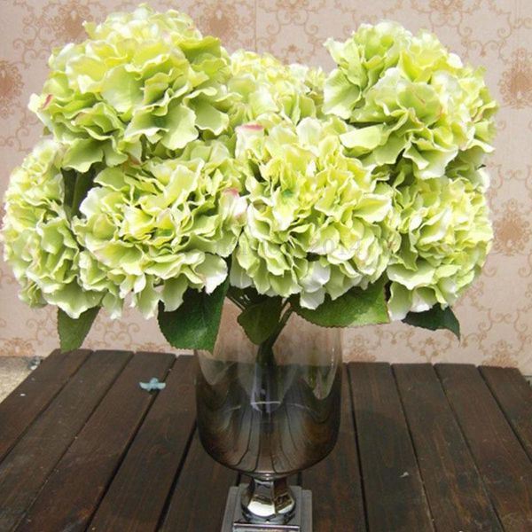 

decorative flowers & wreaths 5 fork heads artificial simulation hydrangea bouquet silk real touch fake flower diy home wedding party decor
