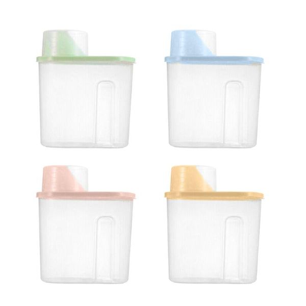 

storage bottles & jars 4pcs/set 1.9l plastic box cereal dry food container transparent leakproof bottle kitchen
