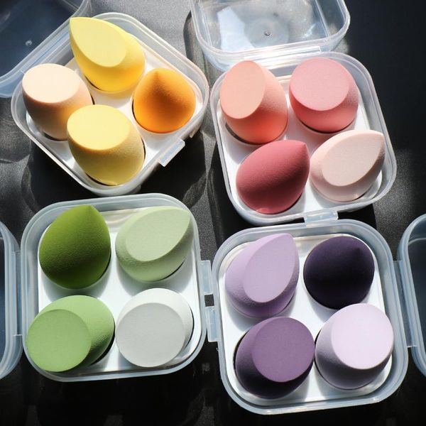

sponges, applicators & cotton 4/1pc powder puff makeup cosmetic foundation makeup-sponge super soft and skin-friendly wet dry dual-use a set