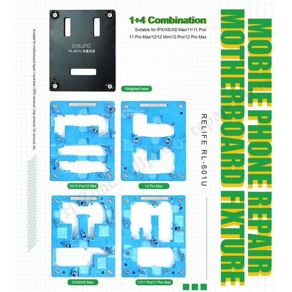 

professional hand tool sets rl-601u 1+n combination mobile phone repair mainboard fixture for ipx/xs/xs max/11/11 pro/11 pro max/12/12 mini/