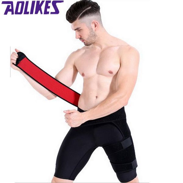 

men waist support thigh hip bone protector brace belt adjustable prevent muscle strain buttocks women running climbing leggings, Black;gray