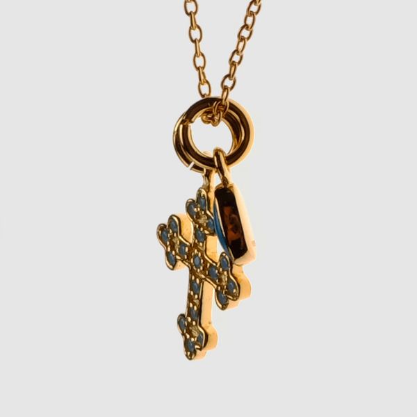 

amorita boutique silver925 cross collarbone chain necklace 210506, Silver