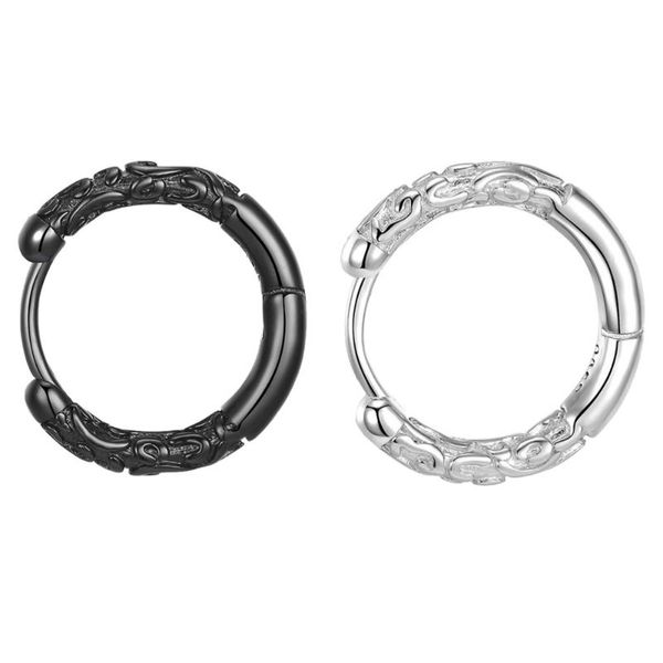 

hoop & huggie 1 pair fashionable hip-hop jewelry earrings round neutral style, Golden;silver