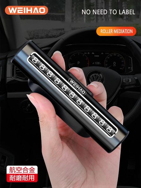

car temporary parking card phone number plate hidden switch telephone interior decorations