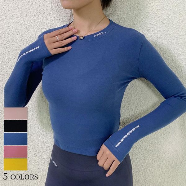 

color yoga shirts letter navel bearing sports tight fitting sportswear short quick-drying running fitness clothes outfits, White;red