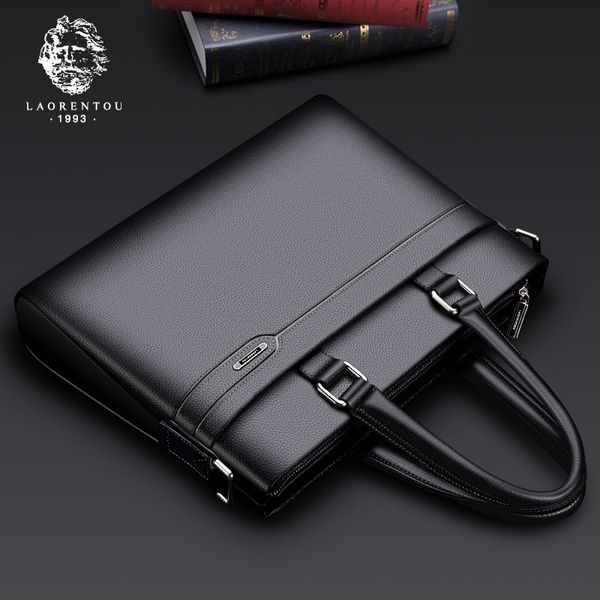 

laoren hand leisure horizontal briefcase head business leather men's shoulder bag