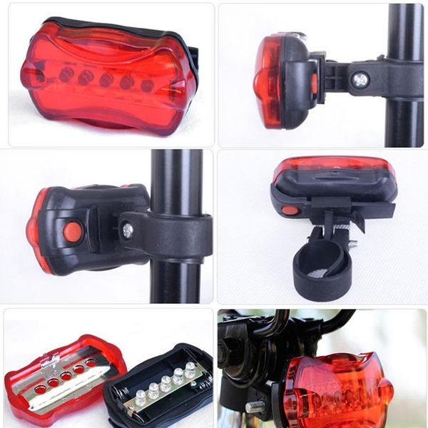 

multifunction 5 led lamp bike bicycle front head light rear waterproof safety kits ya88 lights