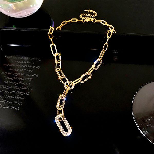 

exaggerated personality metal hip hop retro necklace, Silver