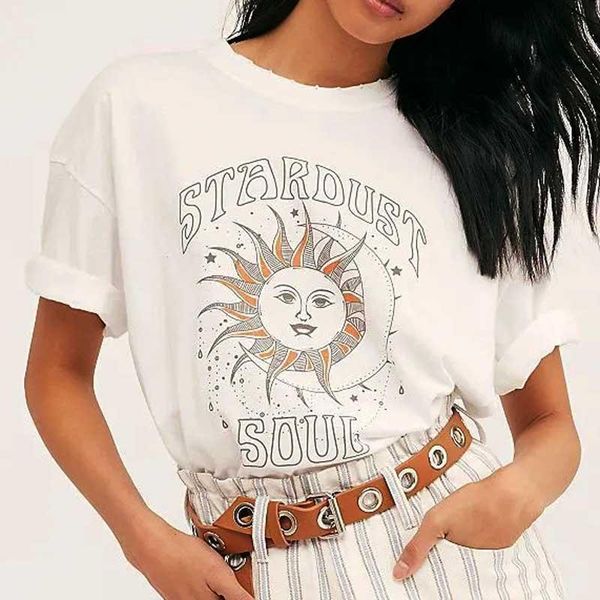 

white graphic tee short sleeve women summer plus size oversized loose
