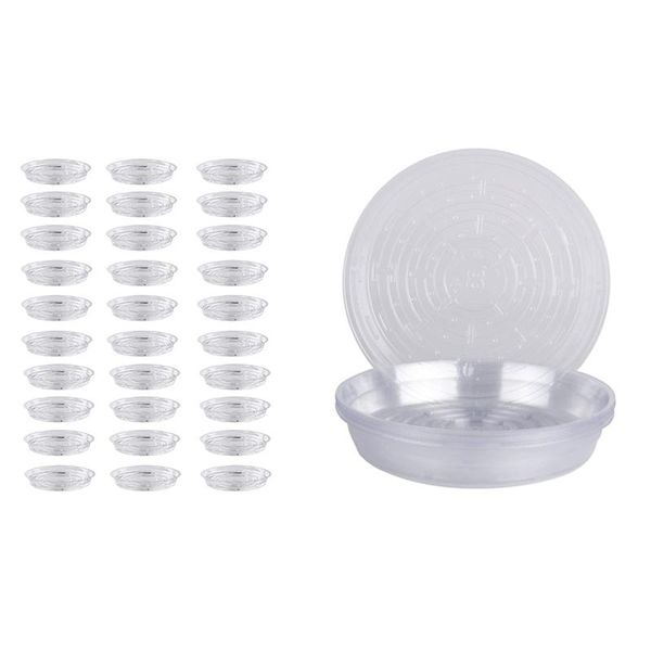 

planters & pots 30 pcs transparent plastic plant trays, drip suitable for indoor flower and