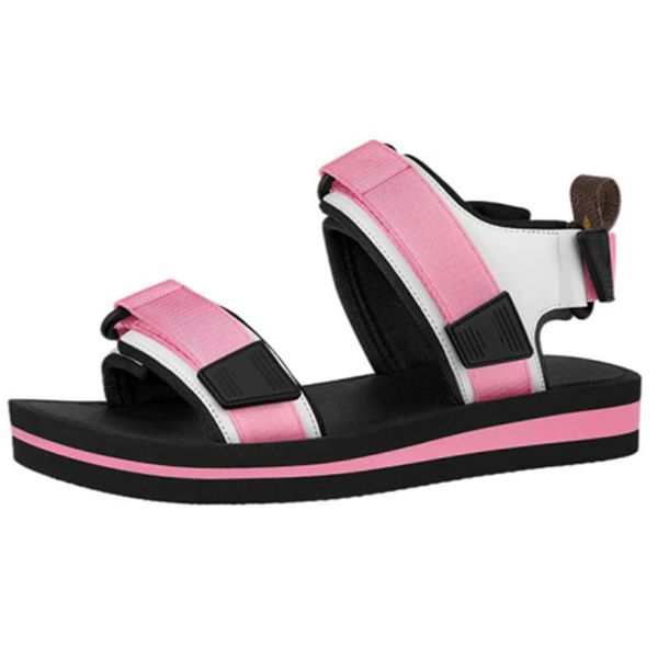 

sandals women flat outdoor casual shoes platform open toe brown printed female sports, Black