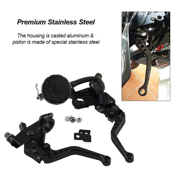 

motorcycle brakes 7/8 22mm clutch brake master cylinder reservoir levers kit universal hydraulic lever left and right set