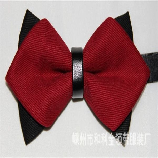

r0tn selling sell men's sharp men's pointed arrow ties cotton bow soldpointed arrow cotton bow tie, Black;gray
