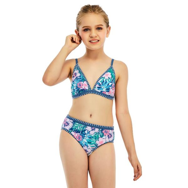 

one-pieces girls' swimsuit children's female student middle and big, Black