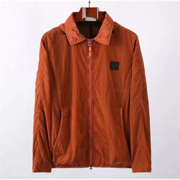 

cptoney metallic nylon reflective men's jacket lightweight functional sunscreen couple's coat european and american leisure style, Black;brown