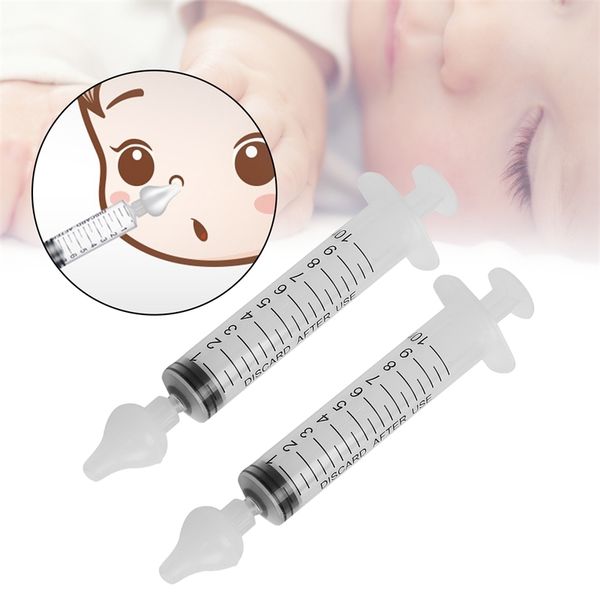 

2 pcs nose clean needle tube care nurse cleaner 10ml portable baby rhinitis nasal washing machine