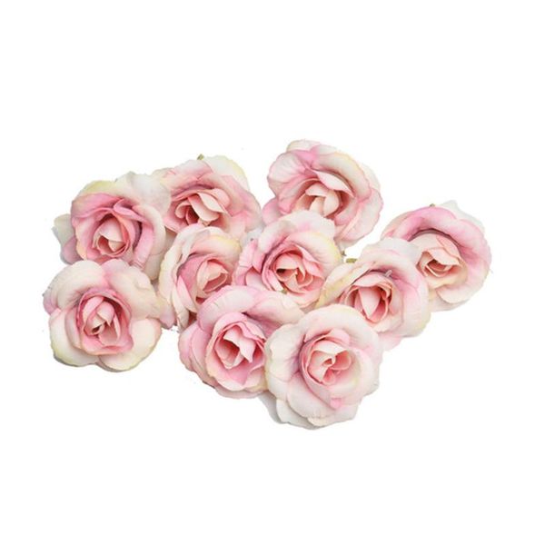 

50pcs lifelike portable diy floral craft mini wedding decoration artificial flower head lightweight fake rose bridal home cloth decorative f