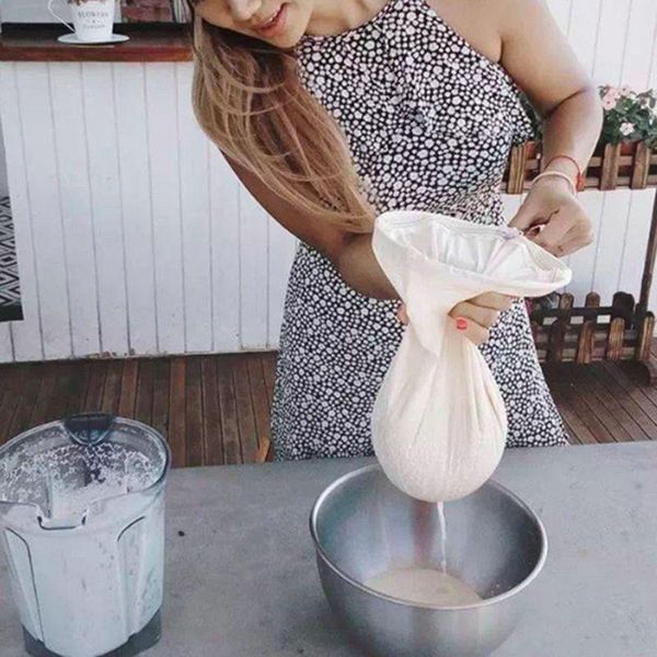 

colanders & strainers cheesecloth filter cotton cloth gauze natural breathable soybean milk strainer cooking baking tools