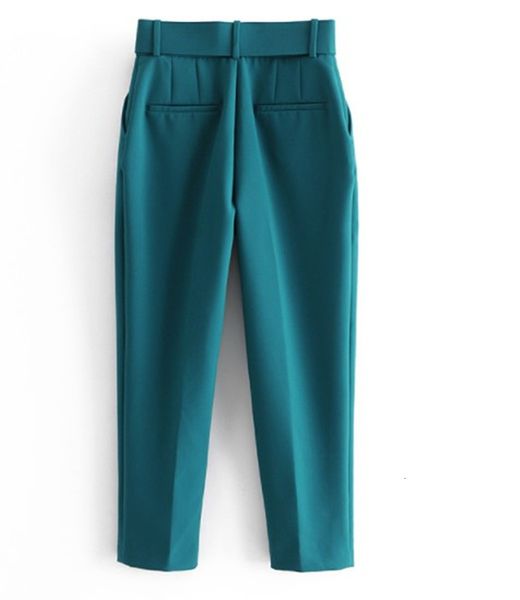 

capri women's of the office, high elegant straight ladies career, casual waist, pants, pants., Black;white