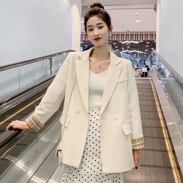 

women's jackets female fashion autumn single breasted korean jacket casual blazer work vintage sleeve long rqd8, Black;brown