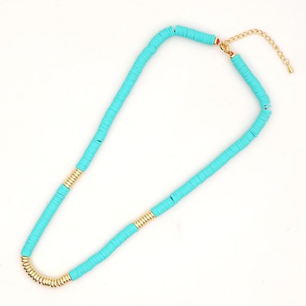 

chokers go2boho heishi disc vinyl necklace for women choker gold color beads necklaces collares bijoux femme boho summer fashion jewelry, Golden;silver