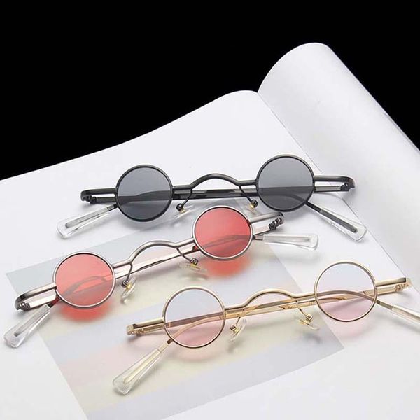 

sunglasses 2021 retro round frame small sun glasses fashion for women, White;black