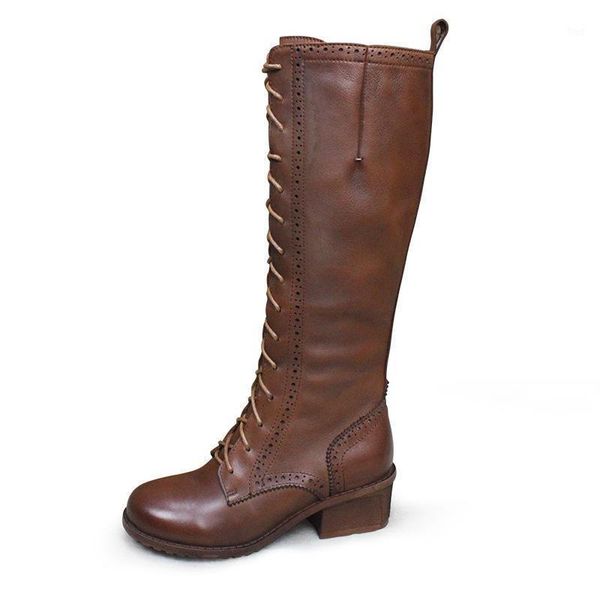 

boots autumn and winter leather boots full women's layer cowhide lace up hollow high1 coki, Black