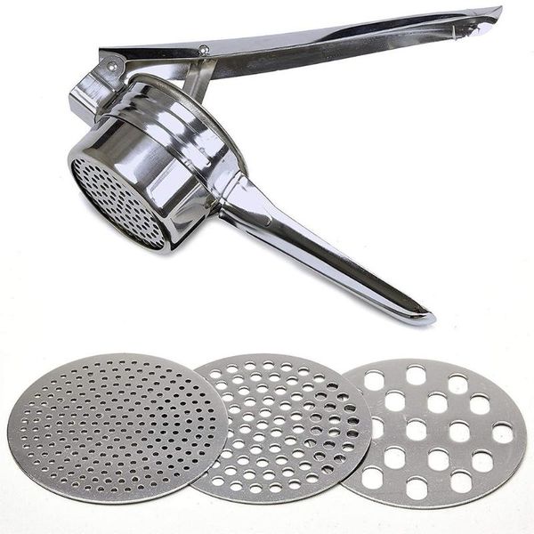 

food processors stainless steel potato drainer manual grinder suitable for potatoes fruits vegetables baby interchangeable discs
