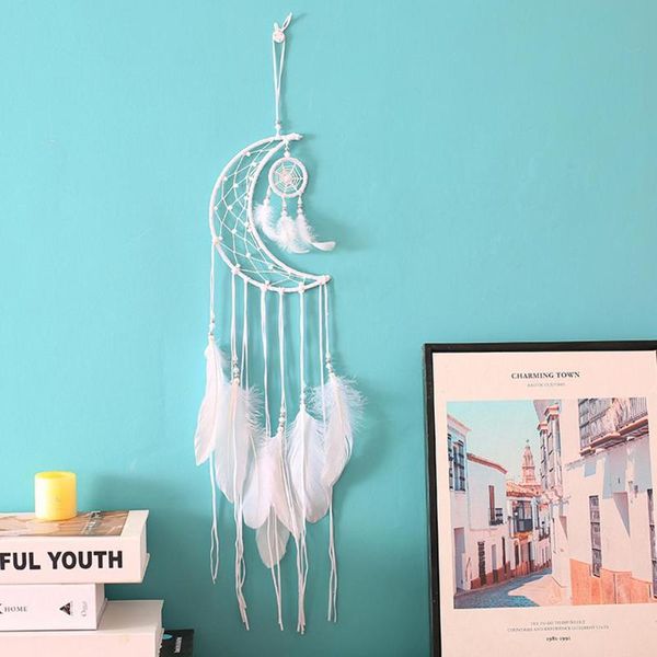

decorative objects & figurines moon dream catcher hanging wind chime handmade small gift bedroom dormitory decoration innovative hand-made