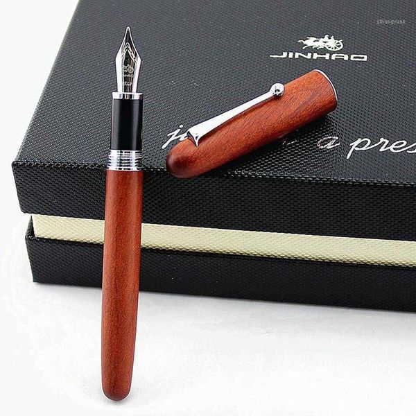 

luxury fountain pen jinhao wood ballpoint natural handmade wooden beautiful ef/f/calligraphy bent nib fashion writing ink gift set1