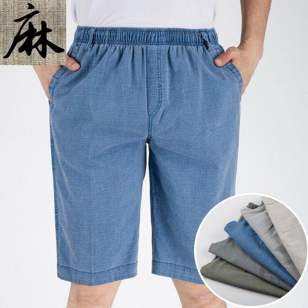 

men's shorts casual half trousers pants bottoms 2021 mens gentle linen cotton cargo golf, White;black