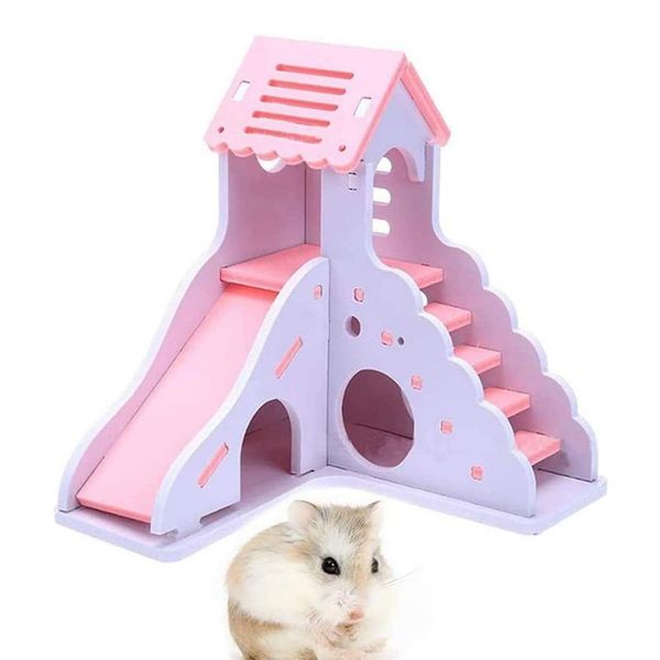

cute pet hamster house nest slide cage small castle climb toys sleeping toys* animal supplies