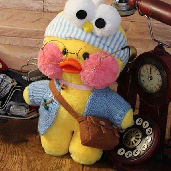 

5630cm korean netred wearing hyaluronic acid little yellow duck lalafanfan ducks plush soft toys doll birthday gift