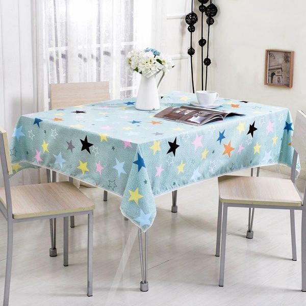 

table cloth pastoral colorful printed five stars flowers lively home kitchen fabric decoration