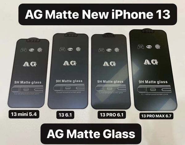 Ag Matte Full Cover Cover Temdered Glass Protector Anti-FingerPrint для iPhone 14 13 12 11 Pro Max XS XS 7 8 6 плюс 25 шт за пакет Примите смешанный заказ без отпечатков пальцев