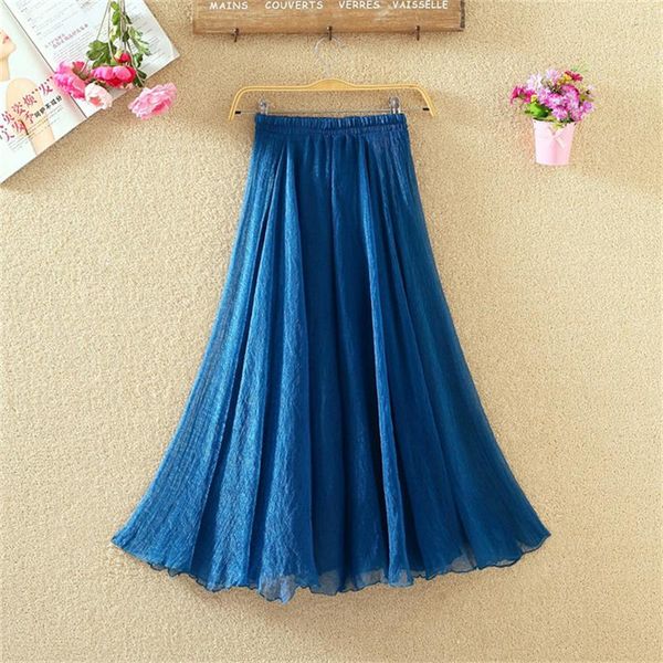 

skirts casual fashion ladies solid high waist lace a-line women knee-length elastic pleated female korean, Black