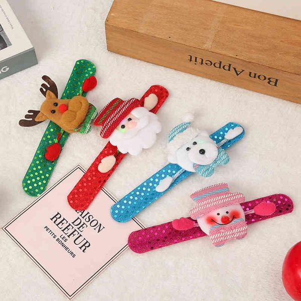 

christmas children's gift sequin luminous clapping ring bracelet slapping ring small