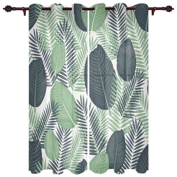 

exquisite home curtains fresh leaves nordic wind living room bedroom kitchen translucent polyester decorative curtain & drapes