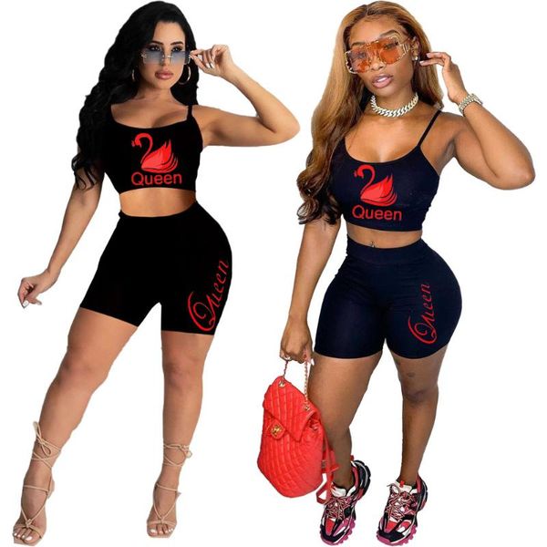 

women's tracksuits summer fashion casual solid color offset two-piece set, Gray