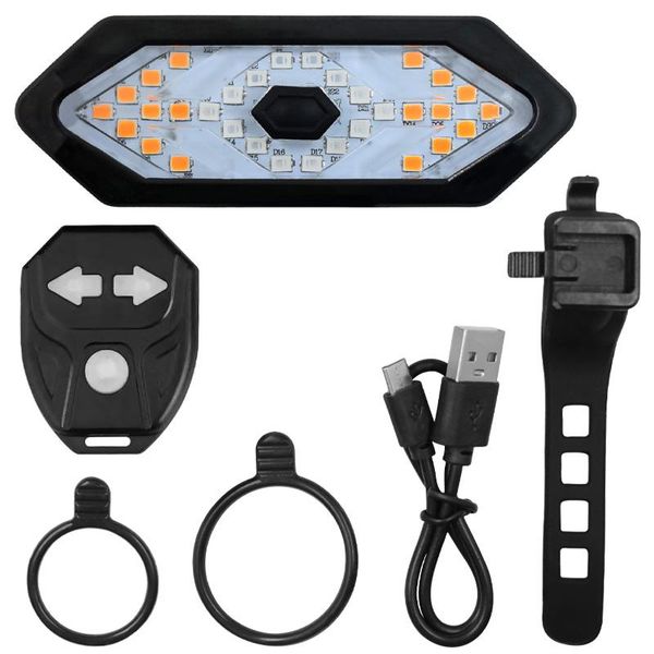 

bike lights bicycle taillight with horn led light rear usb rechargeable remote control turn signals lamp for mtb road accessory